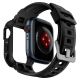 2. Etui z paskiem Spigen Rugged Armor Pro na Apple Watch 4 / 5 / 6 / 7 / 8 / SE (44/45 mm) - czarne
