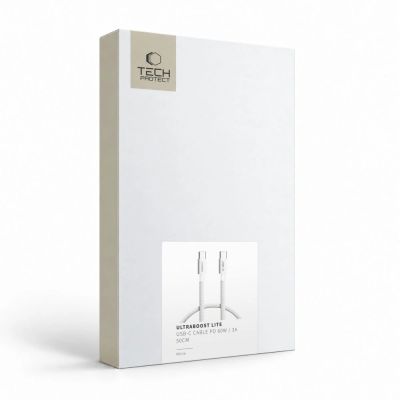 9. Kabel Tech-Protect Ultraboost Lite USB-C / USB-C 60W / 3A 50 cm - biały