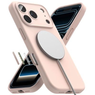 5. Etui Ringke Silicone MagSafe na iPhone 18 Pro / 17 Pro - różowe