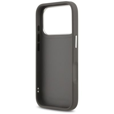 7. Etui Karl Lagerfeld FW Grained Karl & Choupette Heads Pins & Logo na iPhone 17 Pro - szare
