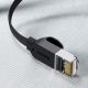 12. Kabel Baseus High Speed sieciowy płaski Ethernet CAT6 RJ45 1m - czarny