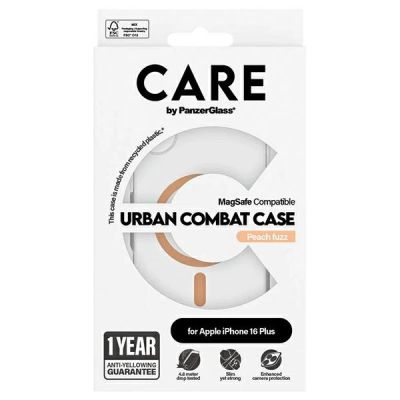 4. Etui CARE by PanzerGlass Flagship Case z MagSafe na iPhone 16 Plus - pomarańczowe