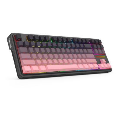 9. REDRAGON K728SP-RGB-PRO Antonium Pro klawiatura USB + RF Wireless + Bluetooth Czarny, Różowy