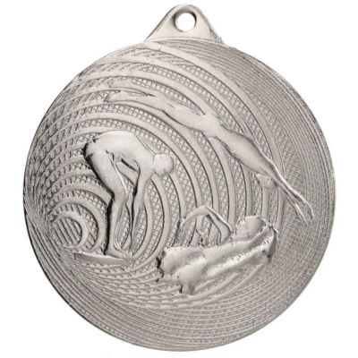 9. MEDAL STALOWY PŁYWANIE FI 70 MMC3074 - SREBRNY