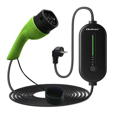 13. Mobilna ładowarka do samochodu elektrycznego EV z regulacją 2w1 Typ2, 3.5kW, 230V, LCD, LED, 5m