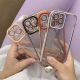 6. Fashion Case etui do iPhone 13 Pro Max żelowy pokrowiec ze złotą ramką czerwony