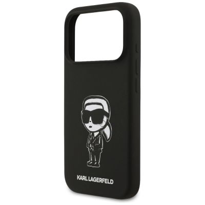 6. Etui Karl Lagerfeld Silicone Karl Sketch & Logo MagSafe na iPhone 17 Pro - czarne