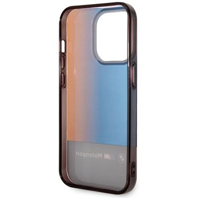 7. Etui BMW Half Tricolor na iPhone 14 Pro Max 6,7" - czarne