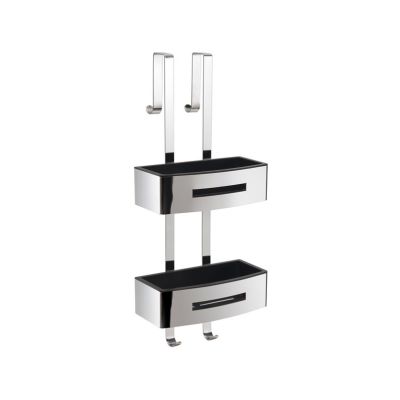 POSEIDON SHWR BASKET RECTANG POLISH/BLK