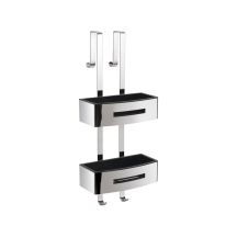 POSEIDON SHWR BASKET RECTANG POLISH/BLK