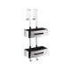 POSEIDON SHWR BASKET RECTANG POLISH/BLK