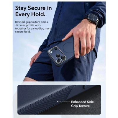 6. Etui ESR Cyber Tough Kickstand MagSafe na iPhone 18 Pro Max / 17 Pro Max - granatowe