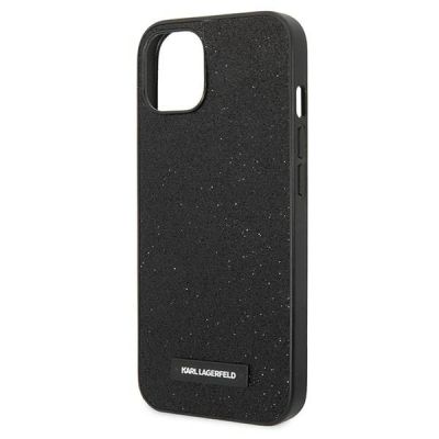 6. Etui Karl Lagerfeld Glitter Plaque Logo na iPhone 14 Plus - czarne