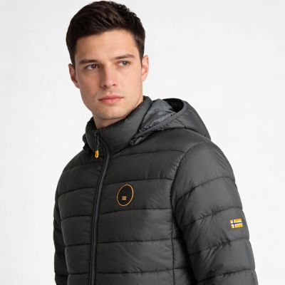 5. Kurtka męska Geographical Norway AMIGOMAP LONG HOOD DB DGREY MEN 233 DARK GREY (WZ5086H/GN-GRIS FONCÉ)