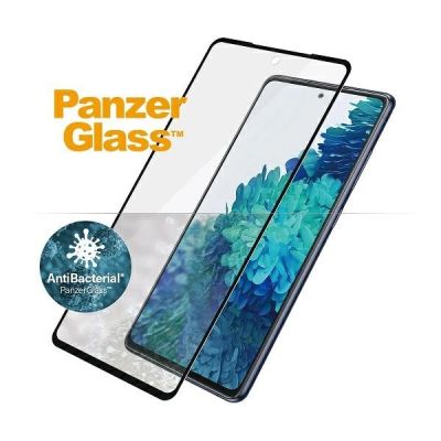 2. Szkło PanzerGlass E2E Microfracture antybakteryjne na Samsung Galaxy S20 FE - z czarną ramką