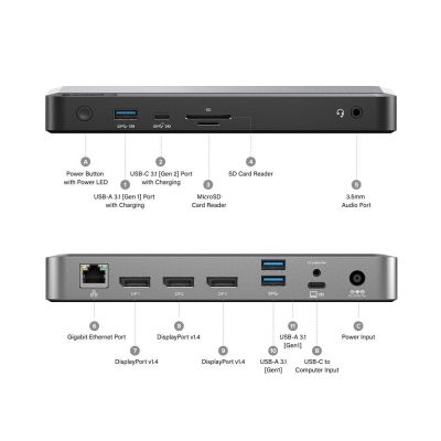 7. ALOGIC MX3 Przewodowa USB 3.2 Gen 1 (3.1 Gen 1) Type-C Czarny, Szary