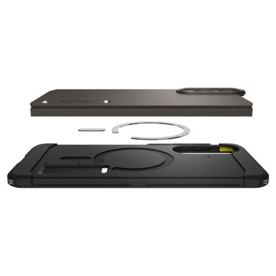 8. Etui Spigen Tough Armor MagSafe na Samsung Galaxy S25 Edge - szaro-czarne