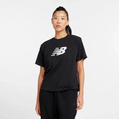 4. Koszulka New Balance Sport Jersey Relaxed Logo W WT43583BK
