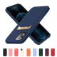 11. Card Case silikonowe etui portfel z kieszonką na kartę dokumenty do iPhone 12 Pro Max pomarańczowy