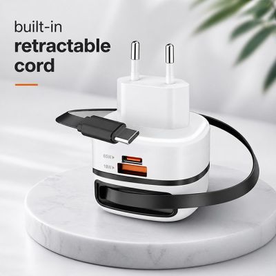 4. QOLTEC ŁADOWARKA SIECIOWA GAN 65W | USB-C PD PPS | 5-20V | 3-3.25A