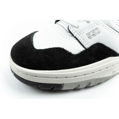 6. New Balance 550 buty sportowe młodzieżowe sneakersy skórzane modne czarne białe