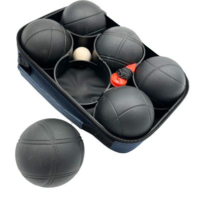 9. KULE DO GRY 6 SZT- BOULE PETANQUE CZARNE POKROWIEC ENERO PRO