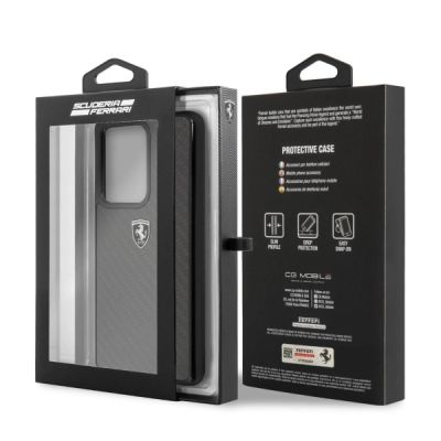 7. Etui Ferrari Carbon Heritage na Samsung Galaxy S20 Ultra - czarne