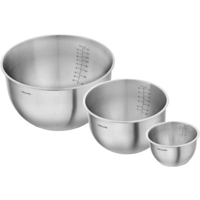 ZWILLING FRESH & SAVE Zestaw 3 stalowych misek