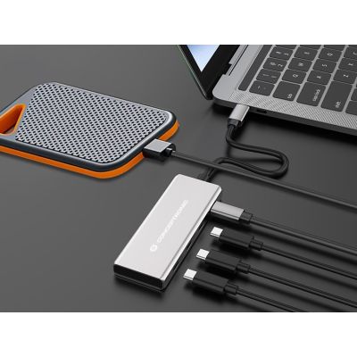 5. Conceptronic HUBBIES16G huby i koncentratory USB 3.2 Gen 2 (3.1 Gen 2) Type-C 10000 Mbit/s Szary