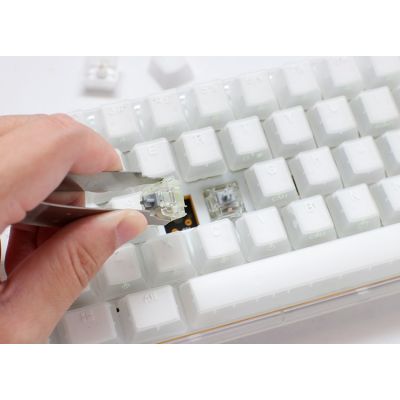 5. Ducky One 3 Aura White SF klawiatura Gaming USB QWERTY Amerykański międzynarodowy Biały