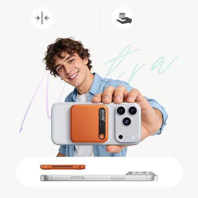 13. Rejestrator głosu BOYA Notra z transkrypcją AI - pomarańczowy