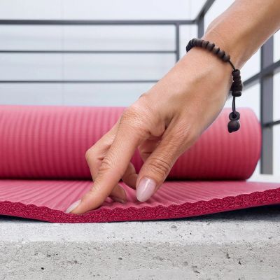 5. Mata do ćwiczeń Wozinsky WNSP-15R 183 x 61 x 1,5 cm gruba mata gimnastyczna do jogi i fitness - różowa