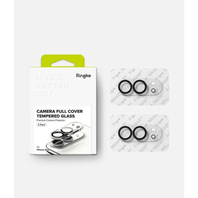 7. Szkło hartowane na aparat Ringke Camera Full Cover 2-Pack na iPhone Duo - czarne