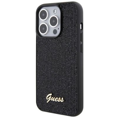 2. Etui Guess Disco Metal Script na iPhone 15 Pro - czarne