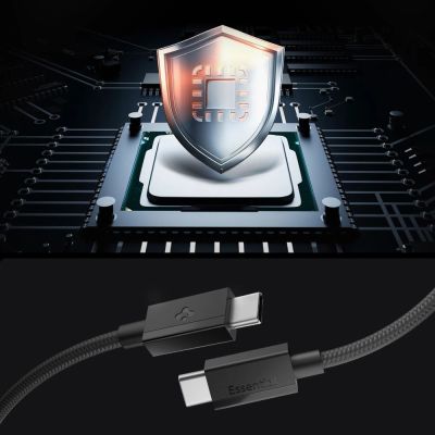 4. Kabel Spigen Essential EB6015CC USB-C 60W 150 cm - czarny