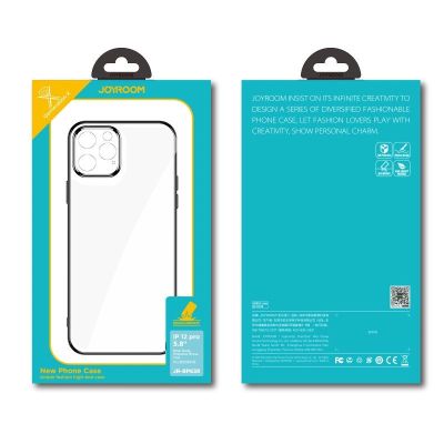 5. Joyroom New Beauty Series ultra cienkie przezroczyste etui z metaliczną ramką do iPhone 12 Pro złoty (JR-BP743)