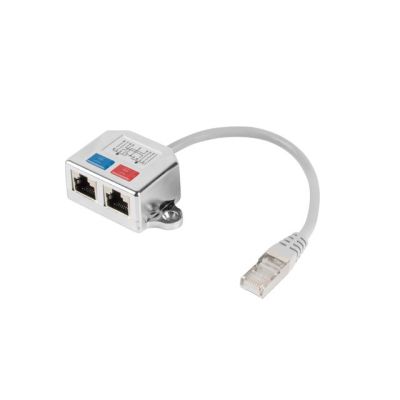 2. Adapter Lanberg AD-0026-S (RJ45 M - 2 x RJ45 F; kolor szary)