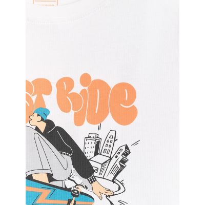 5. T-shirt bawełniany chłopięcy 4F 4FJRSS26TTSHM4171-10S