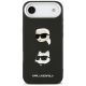 3. Etui Karl Lagerfeld FW Grained Karl & Choupette Heads Pins & Logo na iPhone Air - czarne