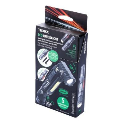 5. TROIKA ECO KNICKLICHT Czarny Hand flashlight + Headband flashlight COB LED