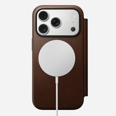 3. Nomad Modern Leather Folio pokrowiec na telefon komórkowy 16 cm (6.3") Brązowy