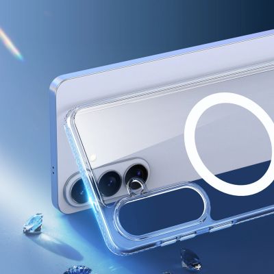 8. Etui Dux Ducis Clin Mag kompatybilne z MagSafe na Samsung Galaxy S26 - przezroczyste