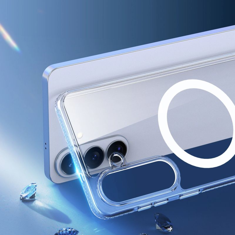 8. Etui Dux Ducis Clin Mag kompatybilne z MagSafe na Samsung Galaxy S26 - przezroczyste
