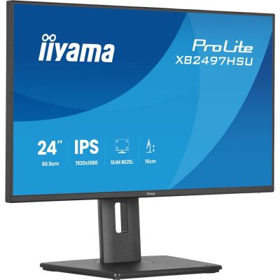 5. iiyama ProLite XB2497HSU-B1 monitor komputerowy 60,5 cm (23.8") 1920 x 1080 px Full HD LED Czarny