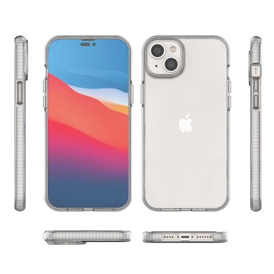 2. Spring Case etui iPhone 14 Plus silikonowy pokrowiec z ramką jasnoróżowe