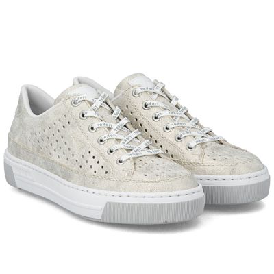 2. Półbuty damskie ażurowe komfortowe miękkie beżowe Rieker L8849-60