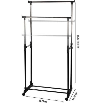 3. SZAFA GARDEROBA WIESZAK 75x42x93-158CM ALPINA