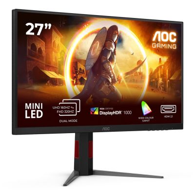 9. AOC G4 U27G4XM monitor komputerowy 68,6 cm (27") 3840 x 2160 px 4K Ultra HD LED Czarny, Czerwony