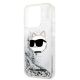 6. Etui Karl Lagerfeld Glitter Choupette Head na iPhone 14 Pro Max - srebrne