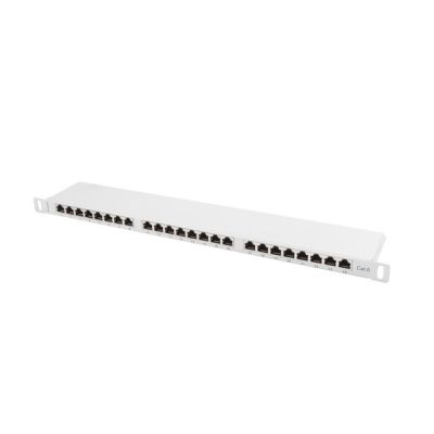 7. Patch panel Lanberg PPS6-0024-S (0.5U; kat. 6; 24xRJ-45)